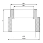 Муфта редукційна Thermo Alliance PPR сіра 75×63 мм (DSB119)