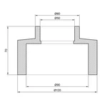 Муфта редукційна PPR Thermo Alliance сіра 90×50 мм PN25 (SD00029322)