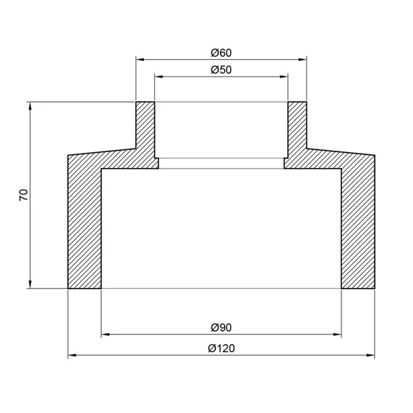Муфта редукційна PPR Thermo Alliance сіра 90×50 мм PN25 (SD00029322)