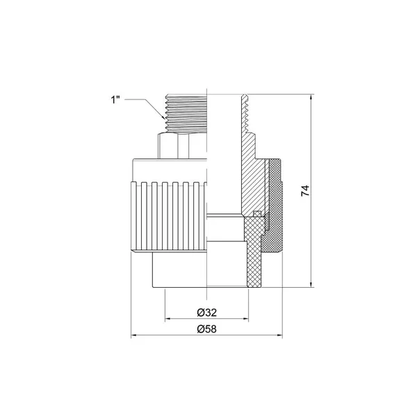 Муфта комбинированная Thermo Alliance PPR 32x1