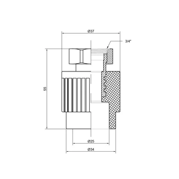 Муфта PPR Thermo Alliance 25х3/4