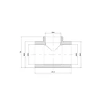 Тройник Thermo Alliance PPR серый редукционный 50×40×50 мм (DSC110)