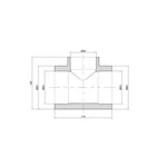 Трійник Thermo Alliance PPR сірий редукційний 63×50×63 мм (DSC115)