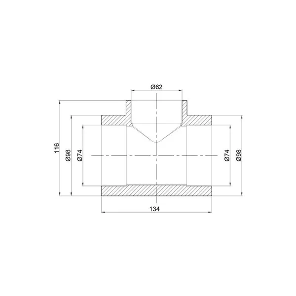 Трійник редукційний Thermo Alliance PPR сірий 75×63×75 мм (DSC119)