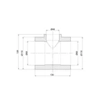 Трійник Thermo Alliance PPR сірий перехідний 90×50×90 мм (DSC121)