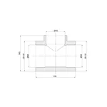 Трійник Thermo Alliance PPR поліпропіленовий сірий редукційний 90×75×90 мм (DSC123)