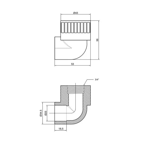 Кут Thermo Alliance PPR 25х3/4