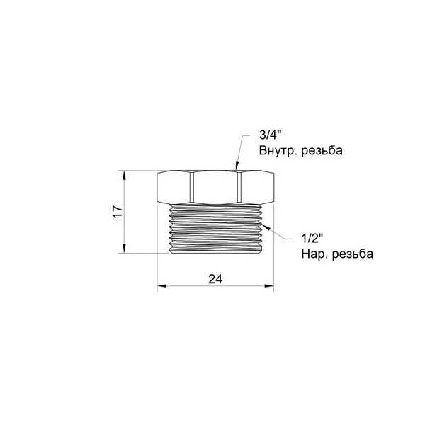 Футорка Icma 1/2х3/8 1/2