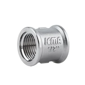 Муфта рівнопрохідна Icma №1213 латунна нікельована з внутрішньою різьбою 1/2 (811213AD06)