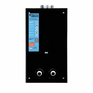 Газова колонка димохідна Thermo Alliance JSD20-10GD чорна зі скляною панеллю 10 л/хв (JSD2010GDBLACKGLASS)