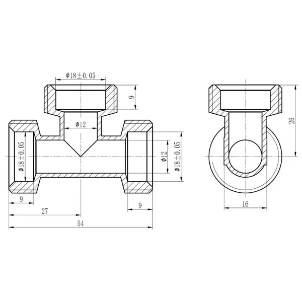 Тройник обтискний Thermo Alliance Forte 20 SF176W202020