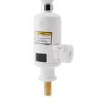 Проточний кран-водонагрівач для кухні Lidz LDWAR057WCR24983 Warm 057 з нержавіючої сталі та ABS-пластику, білий з хромом, з індикатором температури (LDWAR057WCR24983)