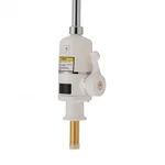 Кухонний проточний кран-водонагрівач Lidz LDWAR056WCR24984 Warm 056 з нержавіючої сталі, білий/хром, з індикатором температури, 3000 Вт (LDWAR056WCR24984)
