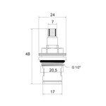 Кран-букса для смесителя Lidz LDREP0000025839 Repair 00000 латунная хромированная 1/2 (LDREP0000025839)