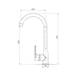 Смеситель для кухни Brinex 35W 007 белый из ABS-пластика с поворотным изливом (BRIN35W007)