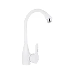 Смеситель для кухни Brinex 35W 007 белый из ABS-пластика с поворотным изливом (BRIN35W007)