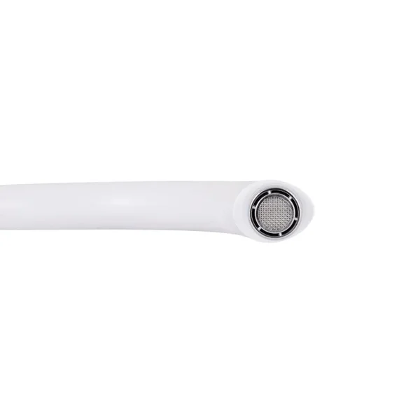 Смеситель для кухни Brinex 35W 007 белый из ABS-пластика с поворотным изливом (BRIN35W007)
