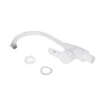 Смеситель для кухни Brinex 35W 007 белый из ABS-пластика с поворотным изливом (BRIN35W007)
