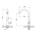 Монокран для кухни Brinex BW 269 белый пластиковый вентильный (BRINBW269)