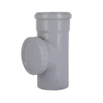 Ревізія каналізаційна PPR TA Sewage 110 поліпропіленова сіра розтрубна (TASRVPP110)