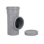 Ревізія каналізаційна PPR TA Sewage 110 поліпропіленова сіра розтрубна (TASRVPP110)
