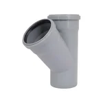 Трійник каналізаційний TA Sewage 110 поліпропіленовий сірий 45° (TASTRPP45110)