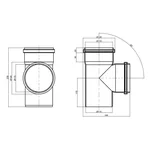 Трійник PPR TA Sewage 110 90° сірий поліпропіленовий для внутрішньої каналізації (TASTRPP90110)