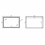Зеркало Qtap Mideya MI1) с сенсорной LED-подсветкой, диммером и антизапотеванием (QT2078F613W)