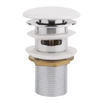 Донний клапан Qtap F0081 латунний білий автоматичний з переливом (QT066F0081W)