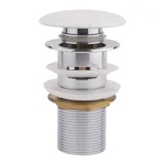 Донний клапан Qtap F0081 латунний білий автоматичний з переливом (QT066F0081W)