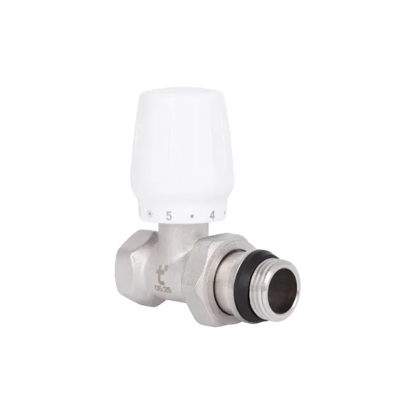 Кран радиаторный Thermo Alliance Base SD226W15 латунный никелированный прямой 1/2