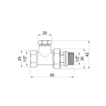 Кран радиаторный Thermo Alliance Base SD227W15 латунный прямой 1/2