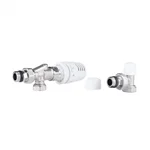 Термостатический комплект Icma KIT_1100878-940805-940 KIT N 1100+878-940+805-940 никелированный латунный угловой 1/2