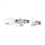 Термостатический комплект Icma KIT_1100878-940805-940 KIT N 1100+878-940+805-940 никелированный латунный угловой 1/2
