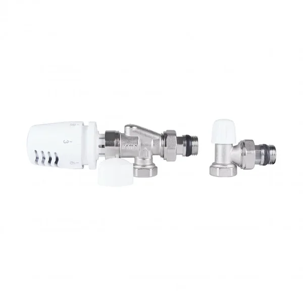 Термостатический комплект Icma KIT_1100878-940805-940 KIT N 1100+878-940+805-940 никелированный латунный угловой 1/2