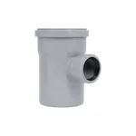 Трійник каналізаційний TA Sewage 110×50×110 мм, 90° поліпропіленовий сірий (TASTRPP9011050)