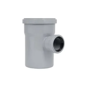 Трійник каналізаційний TA Sewage 110×50×110 мм, 90° поліпропіленовий сірий (TASTRPP9011050)