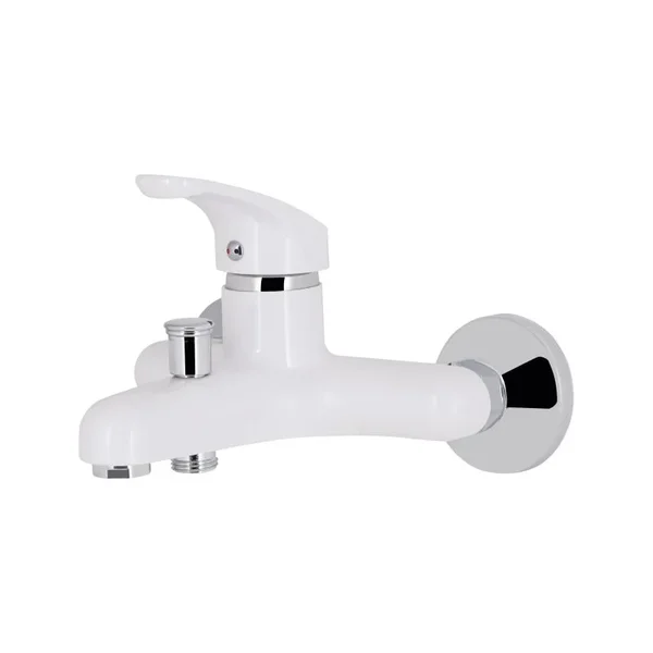 Смеситель для ванны Brinex 36W 006 однорычажный из ABS пластика, цвет хром/белый (BRIN36W006)