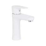 Смеситель для раковины Brinex 37W 001 белый из ABS пластика однорычажный (BRIN37W001)