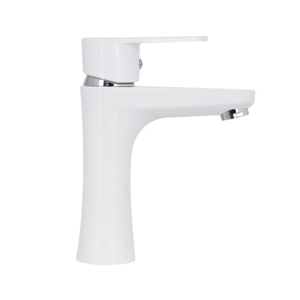 Смеситель для раковины Brinex 37W 001 белый из ABS пластика однорычажный (BRIN37W001)