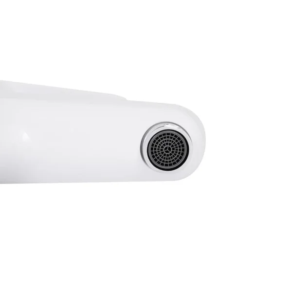 Смеситель для раковины Brinex 37W 001 белый из ABS пластика однорычажный (BRIN37W001)