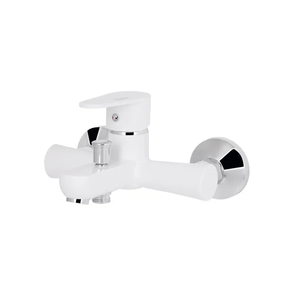 Смеситель для ванны Brinex 37W 006 пластиковый хром/белый однорычажный (BRIN37W006)