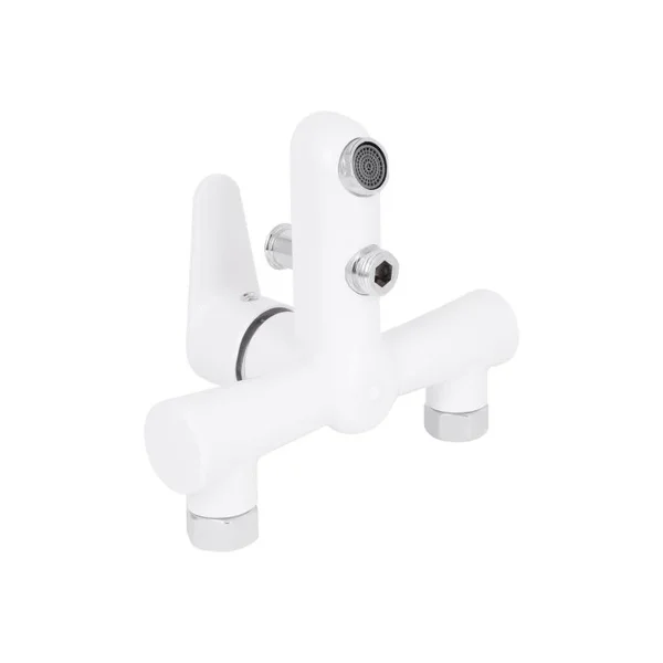 Смеситель для ванны Brinex 37W 006 пластиковый хром/белый однорычажный (BRIN37W006)
