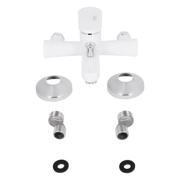 Смеситель для ванны Brinex 37W 006 пластиковый хром/белый однорычажный (BRIN37W006)