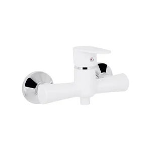 Смеситель для душа Brinex 37W 010 однорычажный из ABS-пластика белый с хромом (BRIN37W010)
