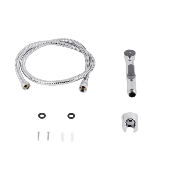 Гигиенический душ Qtap Inspai-Varius QTSETCRMA021 круглый пластиковый, хром/серый (QTSETCRMA021)