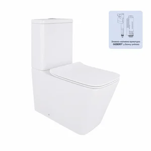 Унитаз-компакт Qtap Crow QT05222170W керамический белый безободковый с сиденьем Soft-close (QT05222170W) Унитаз-компакт Qtap Crow QT05222170W керамический белый безободковый с сиденьем Soft-close (QT05222170W)