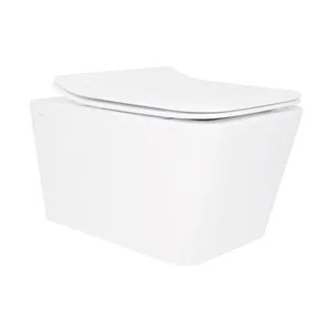 Унітаз підвісний Qtap Crow QT05335170W керамічний білий безобідковий із сидінням Soft-close (QT05335170W)