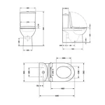 Унитаз-компакт Qtap Stork/Swan QT15222178W керамический белый безободковый с сиденьем Soft-close (SD00036225)