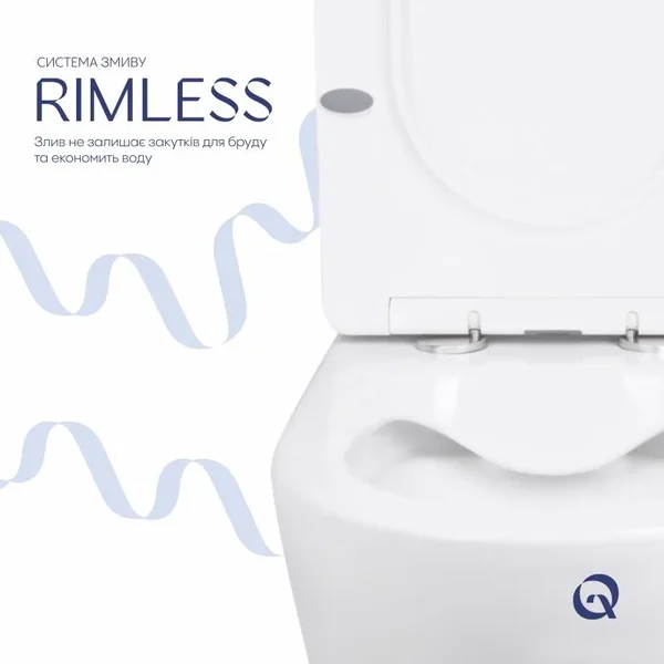 Унитаз-компакт Qtap Stork/Swan QT15222178W керамический белый безободковый с сиденьем Soft-close (SD00036225)